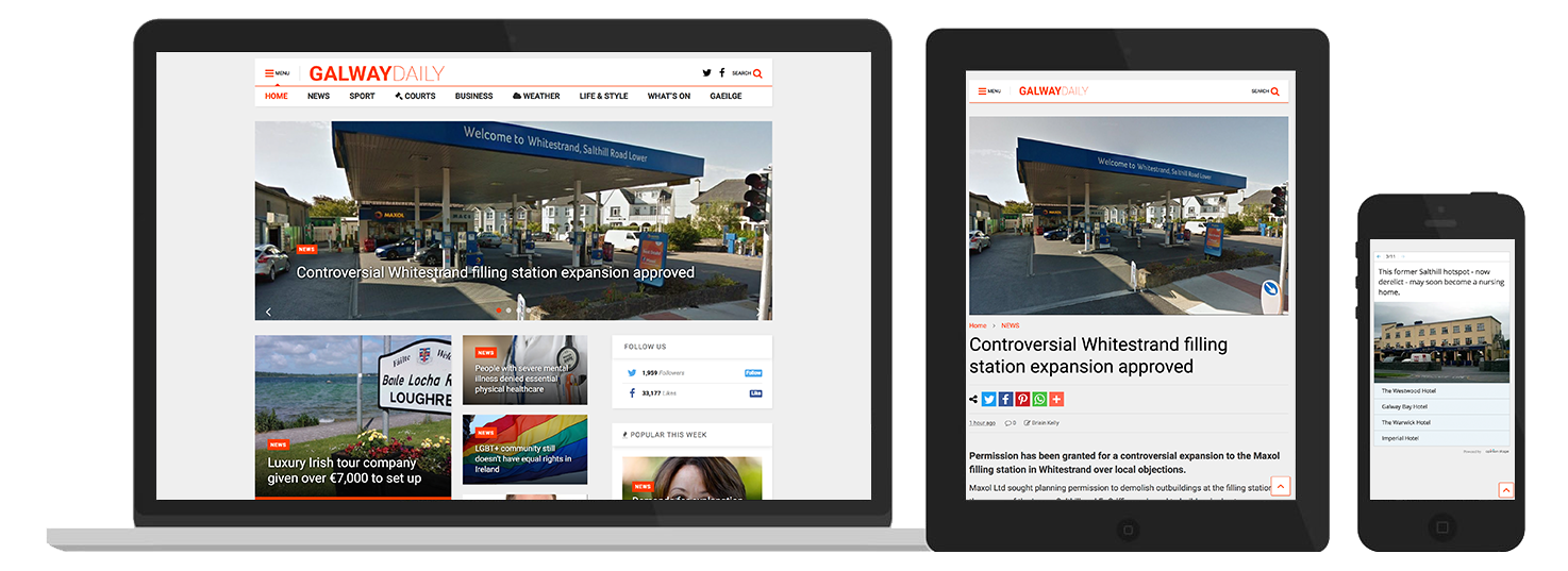 Galway Daily Web Design preview